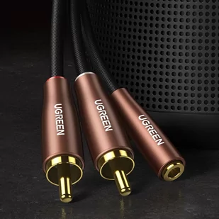 Ugreen kabel przewód audio 3,5 mm mini jack (żeński) - 2RCA (męski) 2m brązowy (AV198 50131) - Kable USB - miniaturka - grafika 4