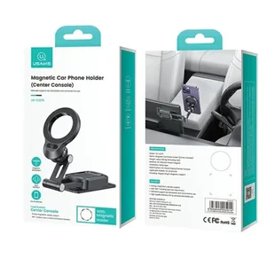 USAMS Składany uchwyt indukcyjny US-ZJ076 na deskę rozdz. czarny/black ZJ76ZJ01 - Ładowarki do telefonów - miniaturka - grafika 8