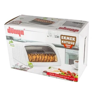 Chlebak Rattan 41,7 x 26,9 x 18,1 cm szary - Chlebaki - miniaturka - grafika 1