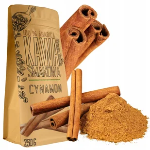 Kawa Ziarnista Smakowa Cynamonowa Cynamon Arabica 250 G Green Touch - Cappuccino i kawy smakowe - miniaturka - grafika 1