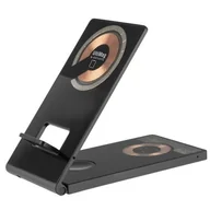 Ładowarki do telefonów - Ładowarka indukcyjna 4SMARTS UltiMag TrioFold Lucid 15W Czarny - miniaturka - grafika 1