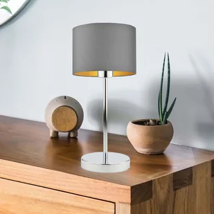 Lampa stołowa nocna skandynawska szara NICEA GOLD - Lampy stojące - miniaturka - grafika 1