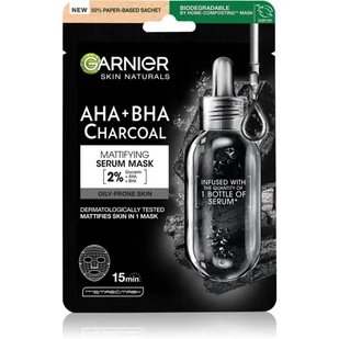 Garnier GAR GSN Maska tkanina Black Algae 32g - Pozostałe kosmetyki - miniaturka - grafika 1