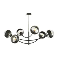 Lampy sufitowe - Emibig Hunter lampa sufitowa 6-punktowa czarna/transparentna 1101/6 - miniaturka - grafika 1