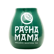 Yerba Mate - Tykwa Ceramiczna zielona z logo Pachamama - 350 ml - miniaturka - grafika 1