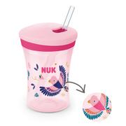 Butelki dla niemowląt - NUK Kubek NUK Action Cup Kameleon słomka 230ml. - miniaturka - grafika 1