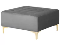 Inne meble do salonu - Beliani Otomana welurowa szara ABERDEEN - miniaturka - grafika 1