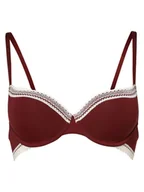 Biustonosze - Tommy Hilfiger Damski biustonosz z fiszbinami Kobiety Sztuczne włókno czerwony jednolity, 70B - miniaturka - grafika 1