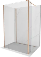 Ścianki i drzwi prysznicowe - Mexen Kioto ścianka prysznicowa Walk-in 110 x 95 x 40 cm, transparent, miedź szczotkowana - 800-110-095-221-65-00-040 - miniaturka - grafika 1