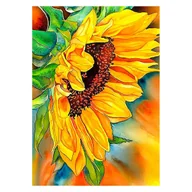 Zabawki kreatywne - Mozaika diamentowa, haft 30x40 Kwiat słonecznika Flamingo line - miniaturka - grafika 1