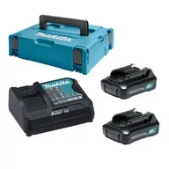 Akumulatory do elektronarzędzi - Makita 197652-7 zestaw zasilający 12V 2x1,5Ah Li-Ion CXT BL1016 z ładowarką DC10SB  w walizce Makpac - miniaturka - grafika 1