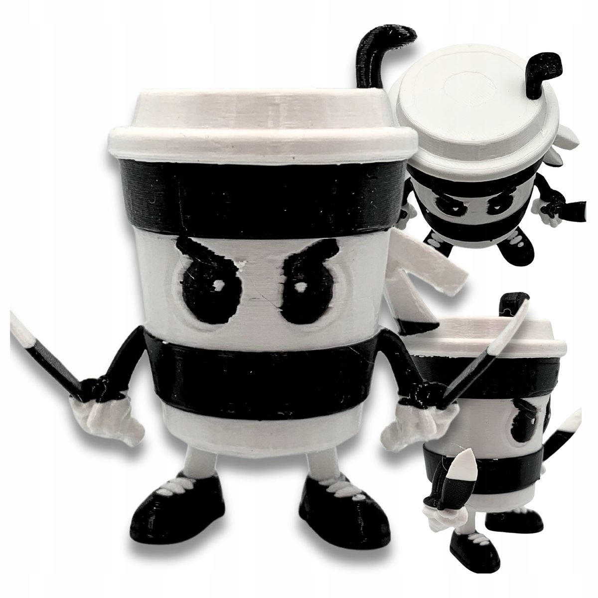 Figurka Cappucino Assasino Brainrot Ninja Kolekcjonerska Miecze 9 cm