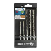 Akcesoria do elektronarzędzi - hogert technik Wiertła do betonu SDS+ zestaw 5 szt. HT6D370 HT6D370 - miniaturka - grafika 1