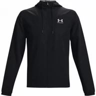 Kurtki męskie - Męska kurtka treningowa Under Armour UA Sportstyle Windbreaker -czarna - UNDER ARMOUR - miniaturka - grafika 1