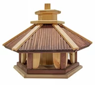 Pozostałe ozdoby ogrodowe - Karmnik Dla Ptaków Solidny Drewniany Sikorka Iii - miniaturka - grafika 1