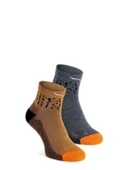 Odzież trekkingowa męska - Skarpety turystyczne Salewa MTN TRN Sal. AM Qrt Sock - java blue/brown - miniaturka - grafika 1