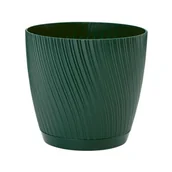 Donice - Doniczka Mika z podstawką 15 cm leśny zielony - miniaturka - grafika 1