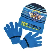 Czapki i chusty sportowe męskie - Komplet czapka rękawiczki Disney Paw Patrol zimowy niebieski - miniaturka - grafika 1