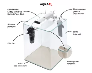 AQUAEL Zestaw Aquael Opti Bent Set Day & Night [30l] - biały - Akwaria i zestawy akwarystyczne - miniaturka - grafika 7