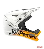 Kaski rowerowe - Kask full face 100% Status DH/BMX Helmet carby silver - miniaturka - grafika 1