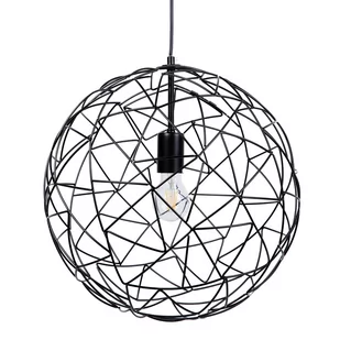 Beliani Lampa wisząca Lampa wisząca metalowa czarna LEMME 68849 - Lampy sufitowe - miniaturka - grafika 1