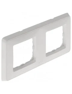 Legrand CARIVA BIAŁY ramka podwójna 773652 - Akcesoria do oświetlenia - miniaturka - grafika 1