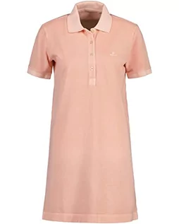 Sukienki - GANT Sukienka damska Sunfaded SS Polo Pique, Guava ORANGE, standardowa, Guava Orange, XL - grafika 1