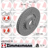 Tarcze hamulcowe - Tarcza hamulcowa ZIMMERMANN 400.5503.70 - miniaturka - grafika 1