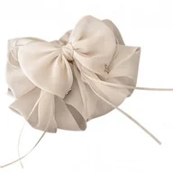 Ozdoby do włosów - ECARLA_Tiulowa spinka do włosów Beżowa SP325B - miniaturka - grafika 1