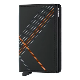 Portfele - Kieszonkowy portfel RFID Slimwallet Secrid Stich Linea - orange - grafika 1