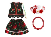 Dresy i komplety dla dziewczynek - ZESTAW KRAKOWIANKA CZARNY 116-140 4el - miniaturka - grafika 1