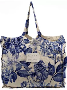 Madre Selva Shopper bag "Blue Flowers" w kolorze niebieskim - 50 x 40 x 7 cm - Torebki damskie - miniaturka - grafika 1