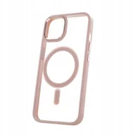 Etui i futerały do telefonów - Nakładka Satin Clear Mag do iPhone 15 Pro Max 6,7" różowa - miniaturka - grafika 1
