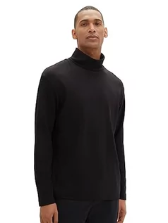 Koszulki męskie - TOM TAILOR Koszulka męska z długim rękawem, 2999 - Black, M - grafika 1