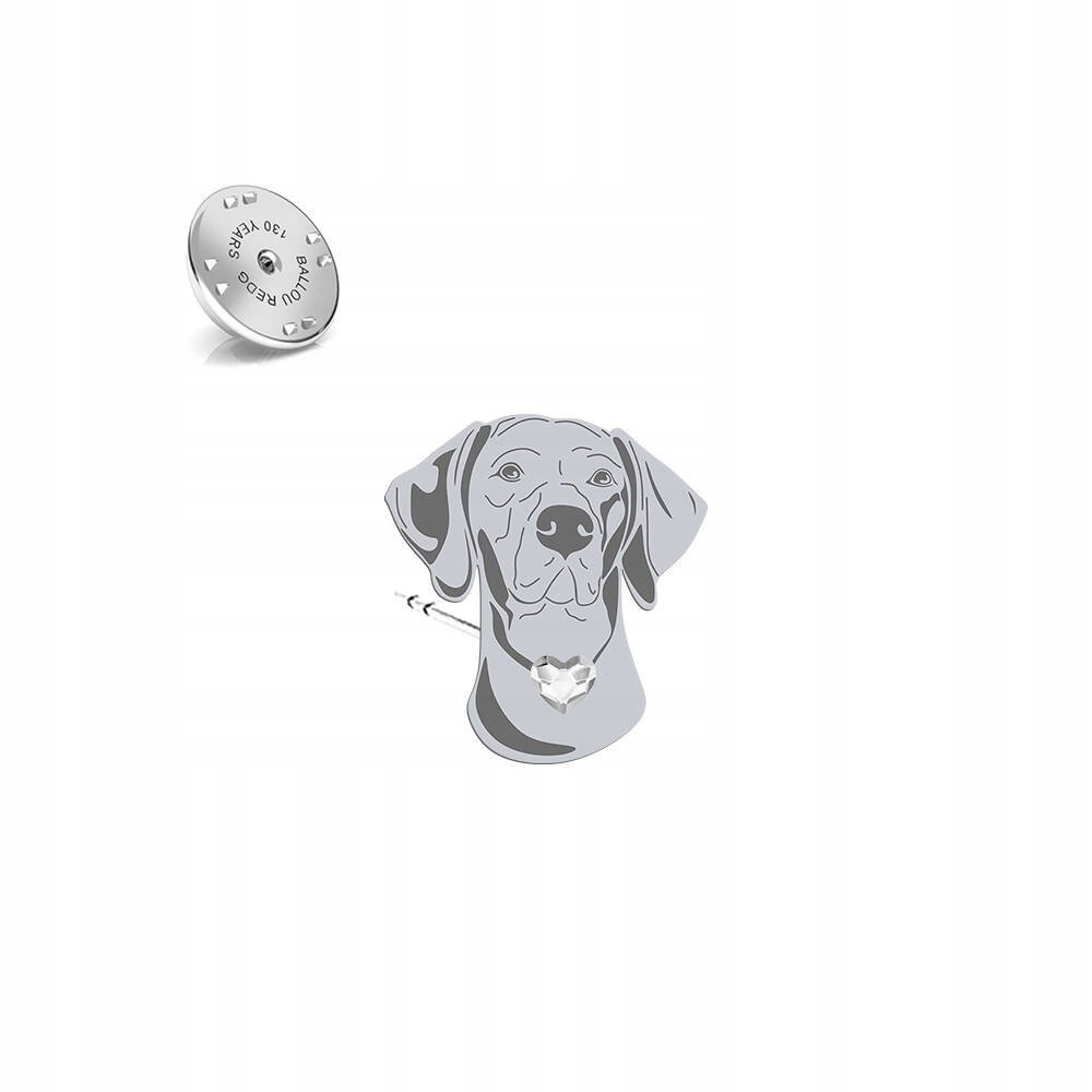 Wpinka Srebrna z psem Wyżeł Węgierski Krótkowłosy 925 Biżuteria DEDYKACJA