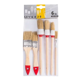 Zestaw pędzli 6 sztuk 1" 1,5" #2 #4 #6 #0 - Pędzle i wałki - miniaturka - grafika 1