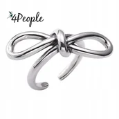 Pierścionki - Pierścionek Srebrny Żmijka Kokardka Miłość Dłonie - miniaturka - grafika 1