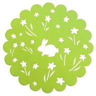 Obrusy i serwetki - Podkładka Bunny filcowa okrągła 38 cm zielony - miniaturka - grafika 1