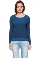 Swetry damskie - Wrangler, Sweter damski, Two Tone Knit Navy W81081P35, rozmiar XS - miniaturka - grafika 1