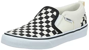 Vans Asher niski top dla chłopców, Biały Checkers Black Natural, 30 EU - Koszulki i topy damskie - miniaturka - grafika 1