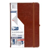 Kalendarze - Kalendarz 2026 A5 dzienny Jazz brązowy - miniaturka - grafika 1