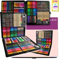 Przybory szkolne - WIELKI ZESTAW ARTYSTYCZNY MALARSKI DO MALOWANIA W WALIZCE Mazaki Kredki Ołówki Pastele Farby PREZENT DLA DZIECKA + EBOOK - miniaturka - grafika 1