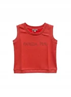 Bluzki damskie - Patrizia Pepe Pomarańczowa Bluzka Z Błyszczącym Nadrukiem 164 Kya - miniaturka - grafika 1