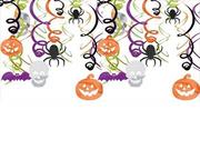 Halloween - Dekoracja wisząca świderki na Halloween - 61 cm - 30 szt. - miniaturka - grafika 1