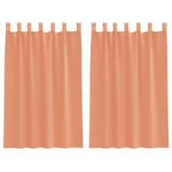 Zasłony - vidaXL Zasłony woalowe z kieszeniami na drążek 2 szt. Terakota - miniaturka - grafika 1