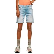 Spodenki damskie - Spodenki damskie Pepe Jeans Poppy bermudy jeansowe shorty-W25 - miniaturka - grafika 1