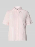 Bluzki damskie - bluzka koszulowa o kroju regular fit z czystej bawełny model 'TINNA' - miniaturka - grafika 1