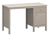 Biurka - Elior Nowoczesne biurko z szafką i szufladą taupe B2-N02 - miniaturka - grafika 1