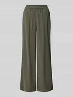 Spodnie damskie - Spodnie szerokie z mieszanki wiskozy model ‘ARIS LIFE’ - miniaturka - grafika 1