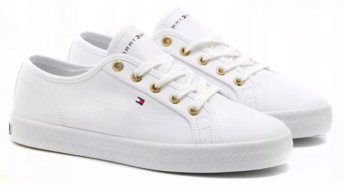 TOMMY HILFIGER TRAMPKI DAMSKIE BIAŁE NISKIE 38 14AD